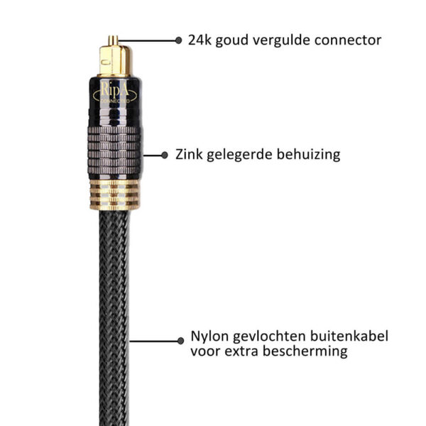 Ripa Connected optische kabel goud / zwart